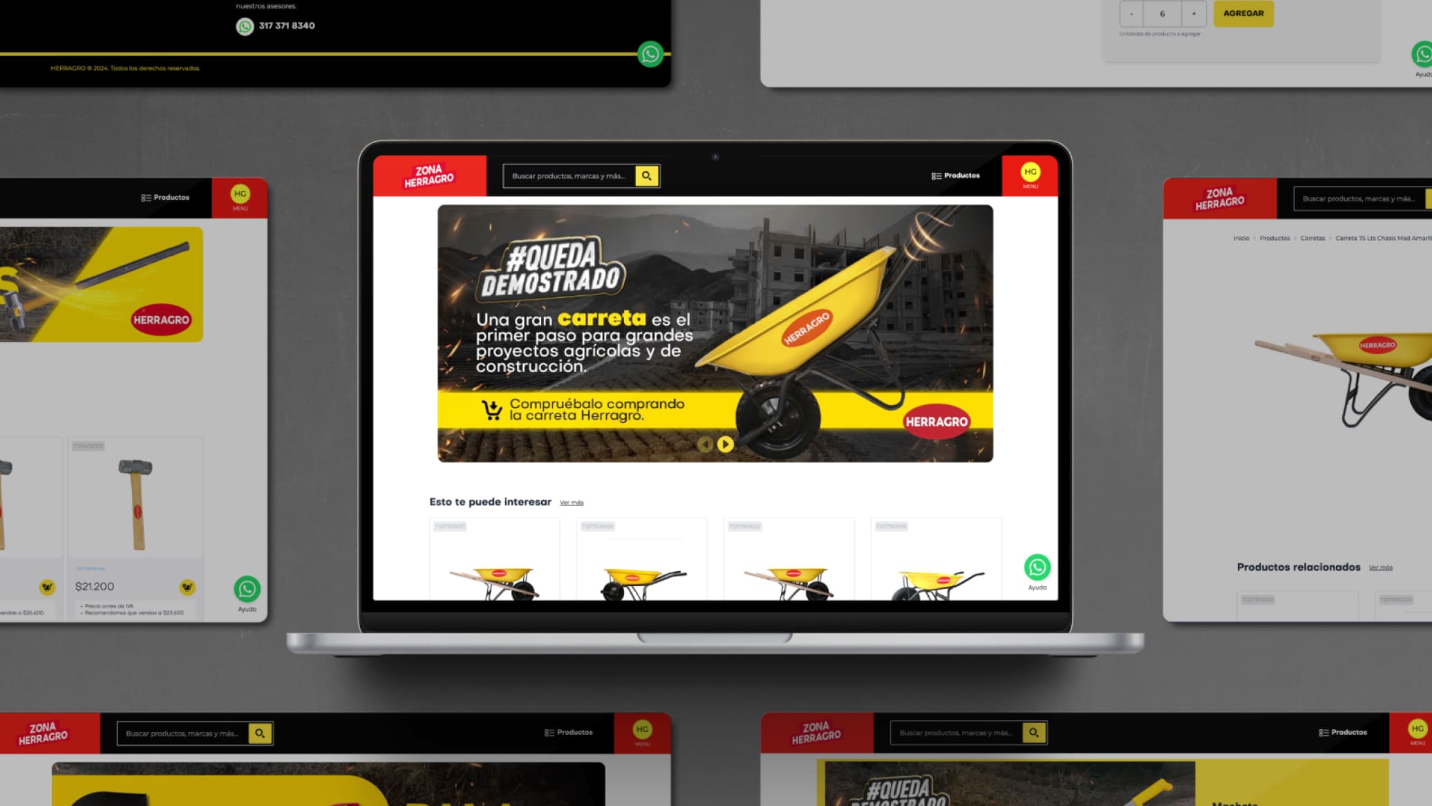 Zona Herragro marketplace interface